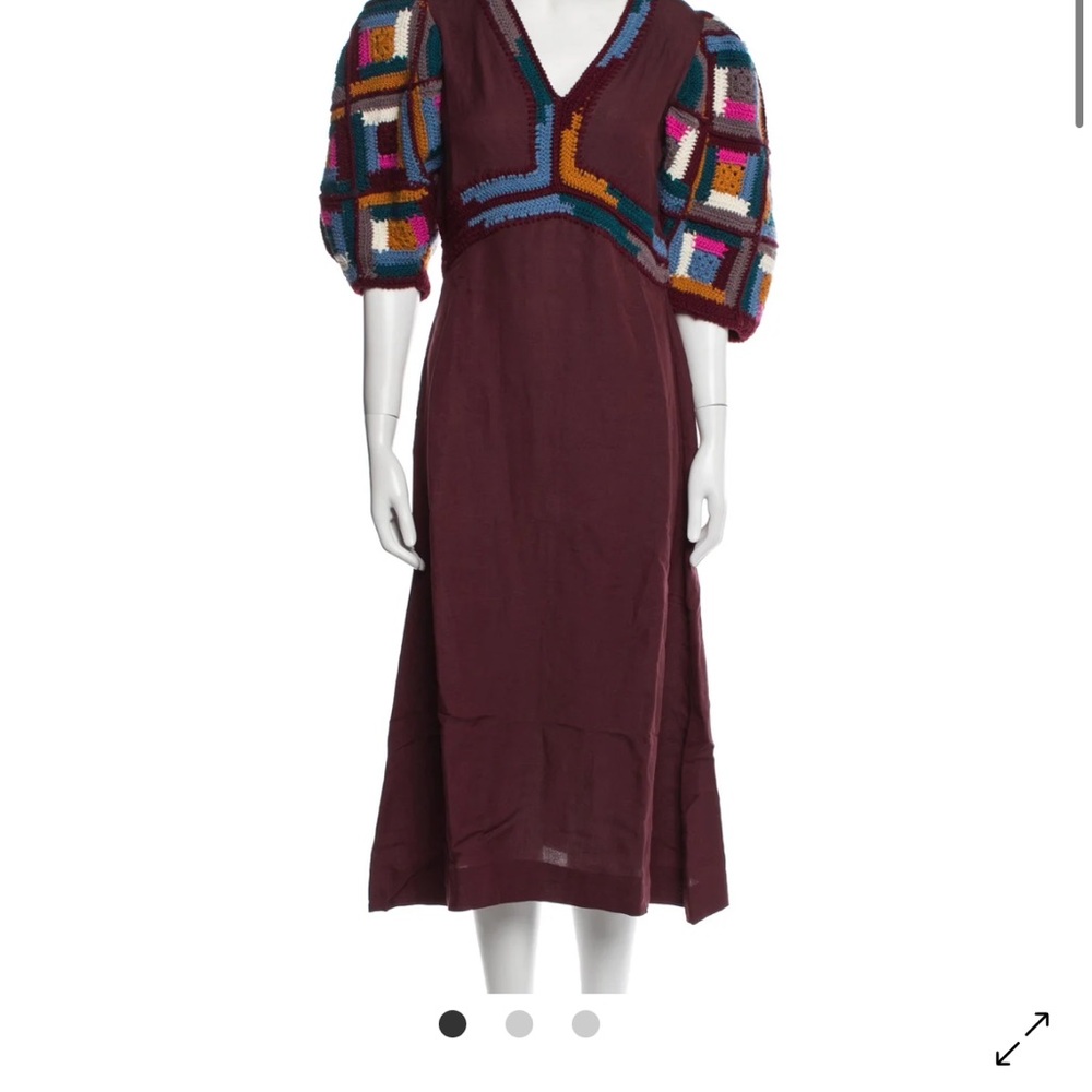 Sea NY Colorful Patchwork Sleeve Dress